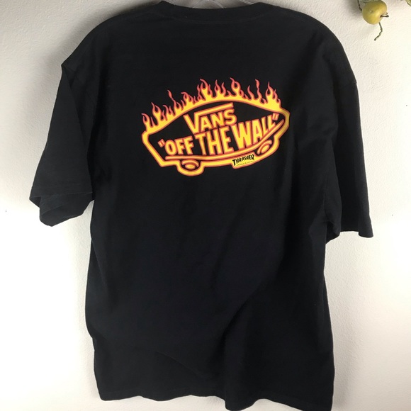 Vans x Thrasher Black Pocket T-Shirt size large - Picture 2 of 4